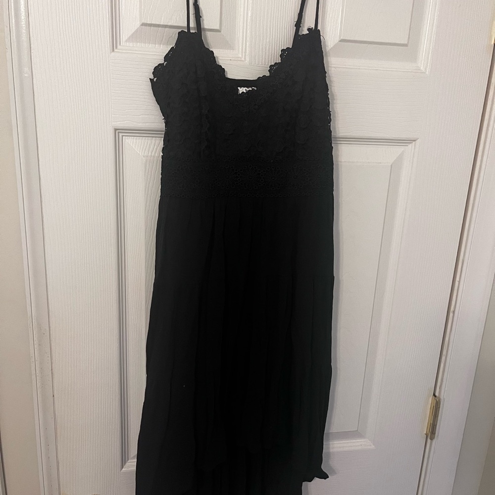 No Boundaries Black High Low Dress